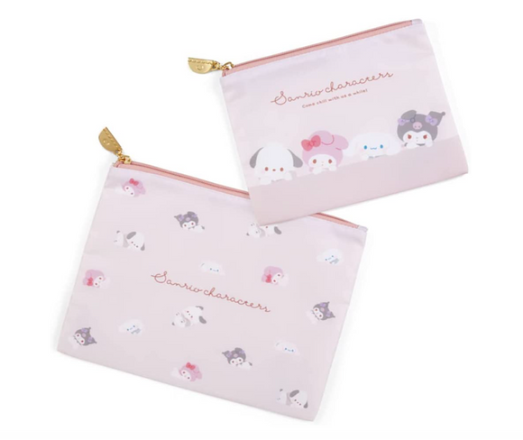 Sanrio Mix Characters Flat Pouch Set Chill Time Series by Sanrio