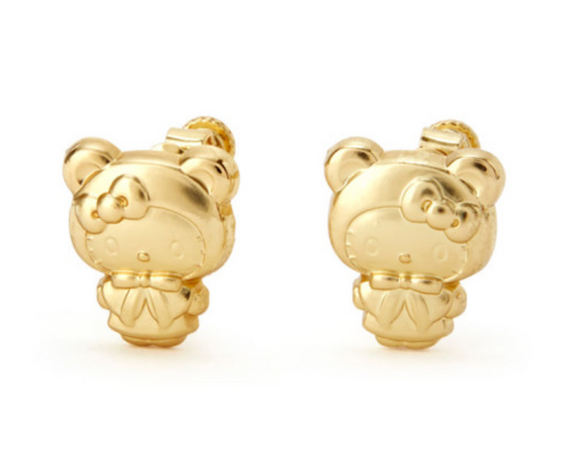 Hello Kitty & Mimmy Earrings Set Birthday Bear Series by Sanrio