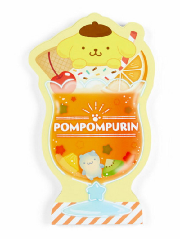 Pompompurin Memo Pad Die Cut Design Cream Soda Series by Sanrio