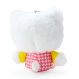 Hello Kitty Mascot Plush Keychain Houndstooth Flower/ Kaohana Series by Sanrio