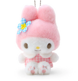 My Melody Mascot Plush Keychain Houndstooth Flower/ Kaohana Series by Sanrio