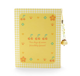 Pompompurin Card File With Charm Houndstooth Flower/ Kaohana Series by Sanrio