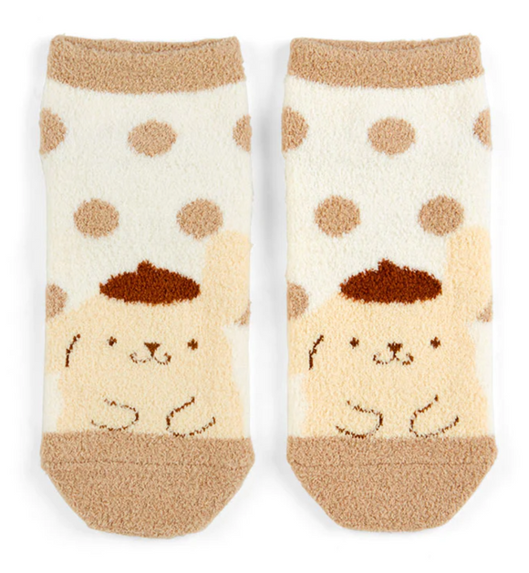 Pompompurin Fluffy Ankle Socks Dot Series by Sanrio