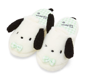 Pochacco Furry Slippers Face Series by Sanrio