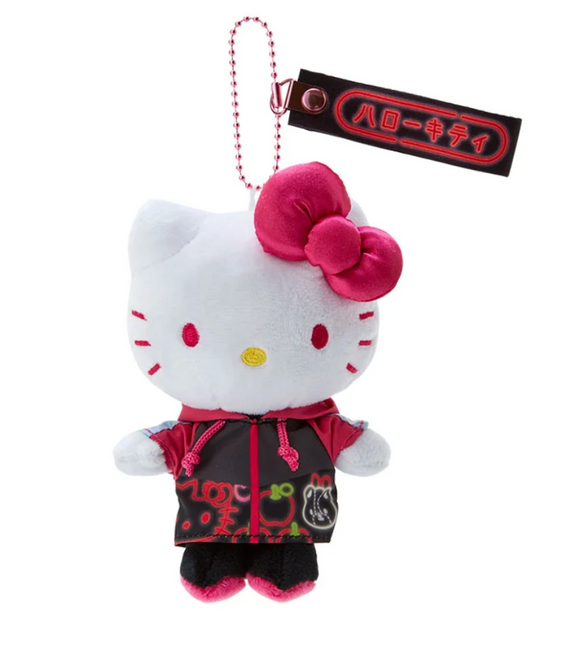 Hello Kitty Mascot Plush Keychain Vivid Neon Series by Sanrio