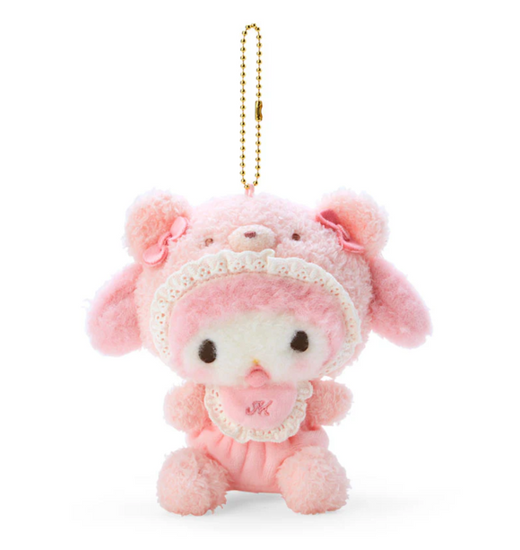 My Melody In Baby Bear Mascot Plush Keychain Latekuma Series by Sanrio