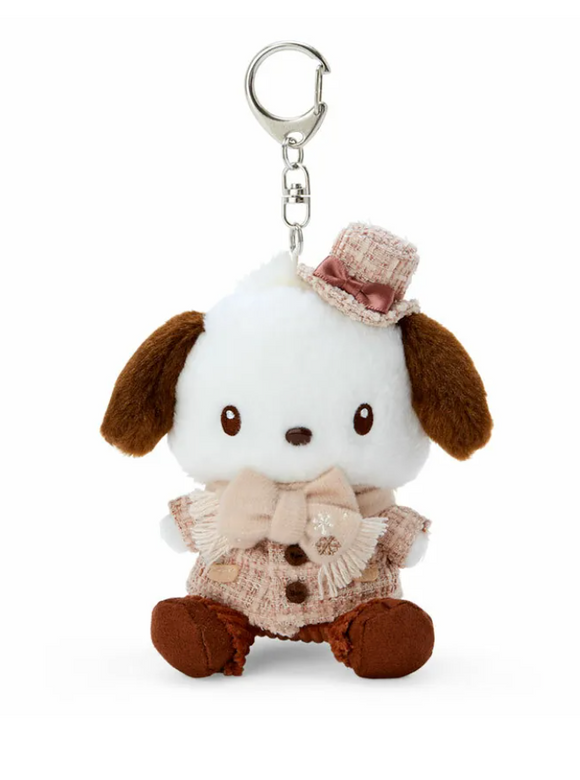 Pochacco Mascot Plush Keychain Treed & Bow Series by Sanrio