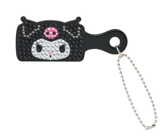 Kuromi Mini Hair Brush Keychain Bling Bling Series 