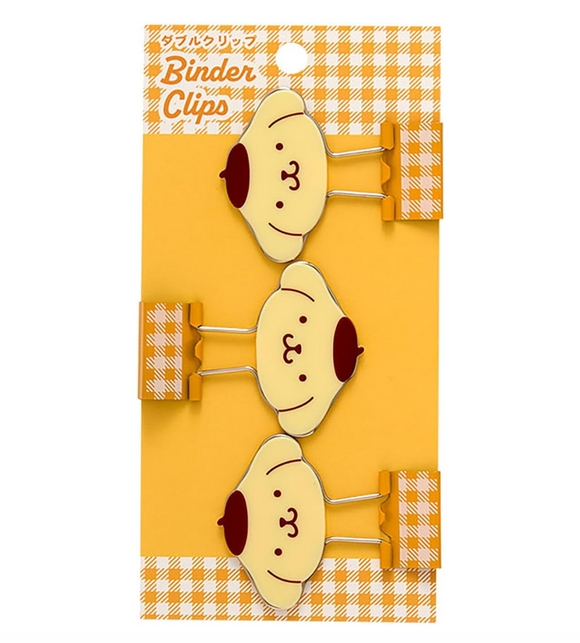 Pompompurin Binder Clip Set Gingham Stationery Series