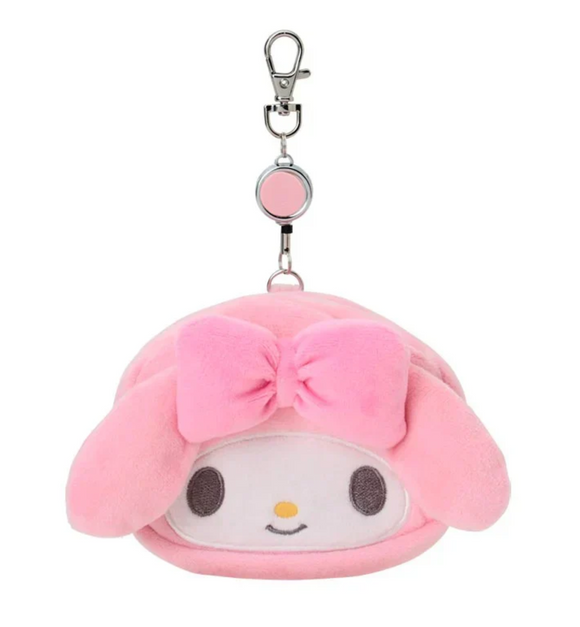 My Melody Plush Pouch With Card Holder Reel Series