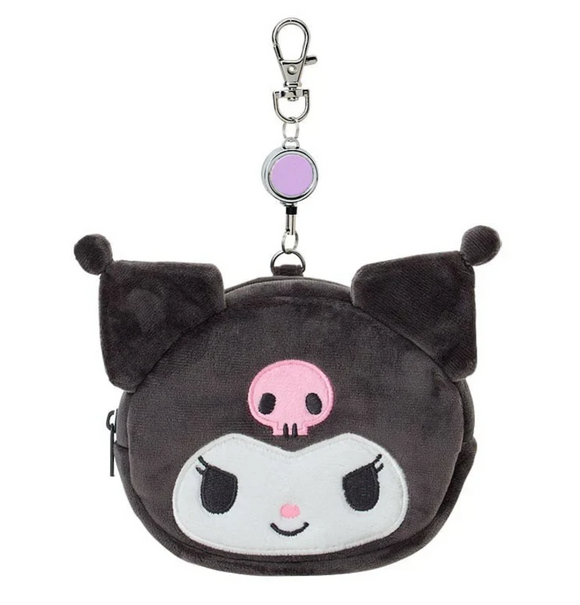 Kuromi Plush Pouch With Card Holder Reel Series