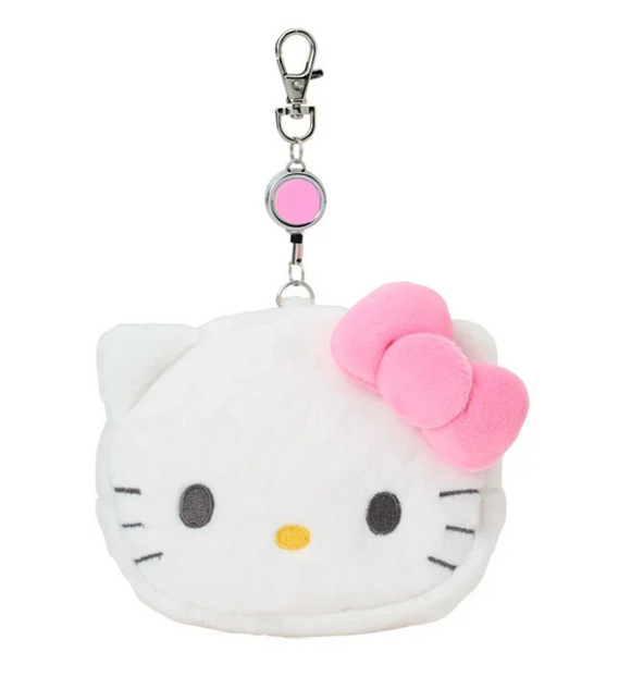 Hello Kitty Plush Pouch With Card Holder Reel Series