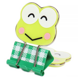 Keroppi Binder Clip Set Gingham Stationery Series