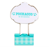 Pochacco Binder Clip Set Gingham Stationery Series