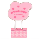 My Melody Binder Clip Set Gingham Stationery Series