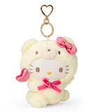 Hello Kitty Plush Keychain Angel Bear with Heart Wand Series