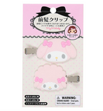 My Melody & Sweet Piano Hair Clip Set Flocked Series. Pink.