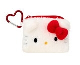 Hello Kitty Mini Pouch Pocket Face Series.red bow on a white background