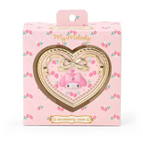 My Melody Compact Mirror With Accessory Case Heart Series - Megazone