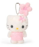 Hello Kitty Plush Mascot Keychain Pink Miniature Quilt Series