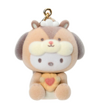 Pochacco Flocked Keychain Squirrel Series - Megazone