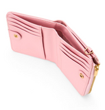 Hello Kitty Folding ( Pink )Wallet Metal Emblem Face Series - Megazone