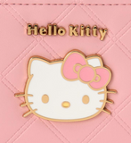 Hello Kitty Folding ( Pink )Wallet Metal Emblem Face Series - Megazone