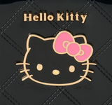Hello Kitty Folding ( Black )Wallet Metal Emblem Face Series - Megazone