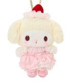 My Melody Plush Keychain Strawberry Whipped Cake Series