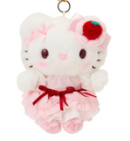 Hello Kitty Plush Keychain Strawberry Whipped Cake Series