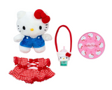 Hello Kitty Plush/ Dress Up Doll Set Pitatto Friends Series - Megazone