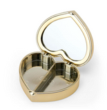 My Melody Compact Mirror With Accessory Case Heart Series - Megazone
