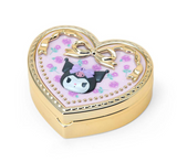 Kuromi Compact Mirror With Accessory Case Heart Series - Megazone