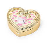Hello Kitty Compact Mirror With Accessory Case Heart Series - Megazone