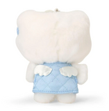 Hello Kitty Plush Mascot Keychain Blue Miniature Quilt Series - Megazone