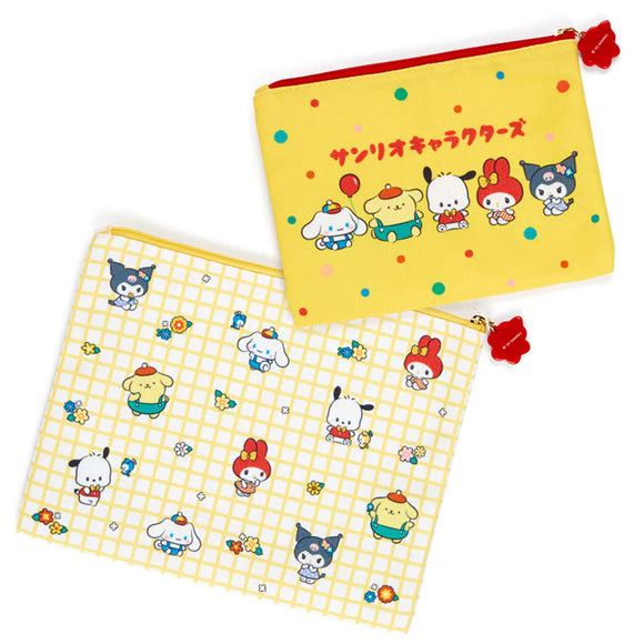 Sanrio Mix Characters Flat Pouch Set Retro Room Series by Sanrio
