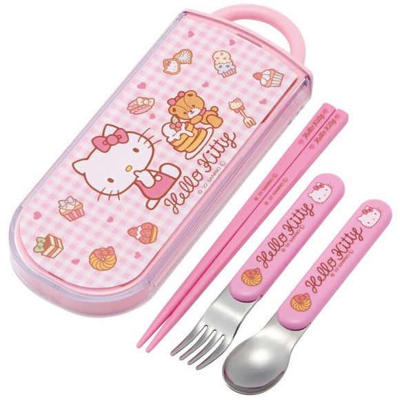 Hello Kitty  Spoon, Fork &  Chopsticks Set by Sanrio