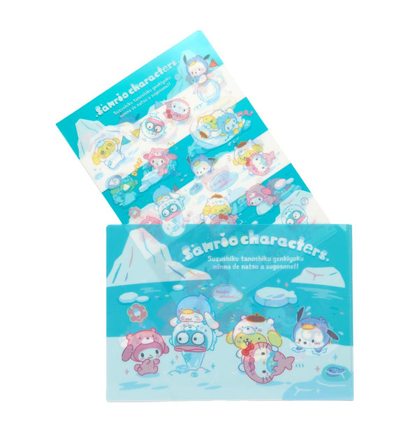 Clear File Set Ice Friends Series by Sanrio