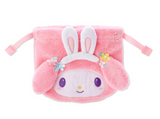 My Melody & My Sweet Piano Fluffy Drawstring Pouches 2 Pcs by Sanrio