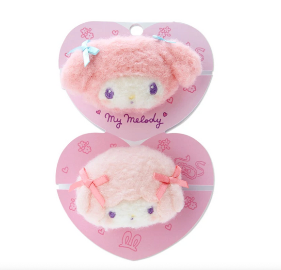 My Melody & My Sweet Piano Fluffy Hair Ties/ Ponytail holders 2 Pcs by Sanrio