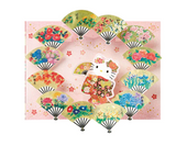 Hello Kitty Greeting Card ( Kimono & Fans ) by Sanrio