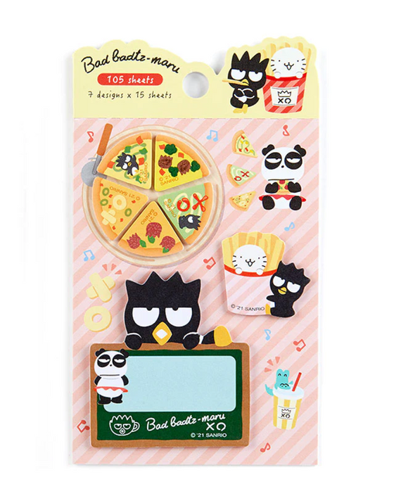 Bad Badtz-Maru Die Cut Sticky Notes Pizza by Sanrio