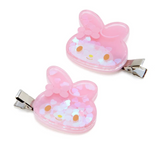 My Melody Face Hair Clip Heart Flake Series by SanrioMy Melody Face Hair Clip Hologram Flake Series by Sanrio