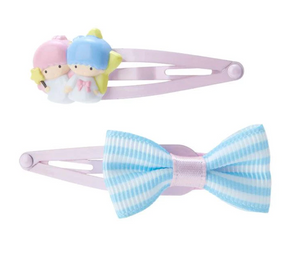 Little Twin Stars Ribbon Hair Clip Set by Sanrio