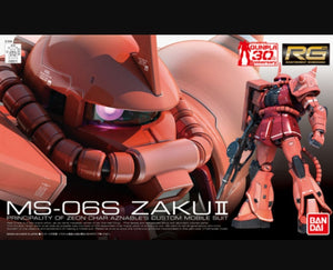 RG (02) MS-06S Zaku II 1/144 Principality of Zeon Char Aznabile Custom Mobile Suit - Megazone