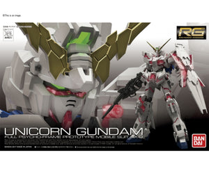RG (25) Unicorn Gundam 1/144 Full Psycho-Frame Prototype Mobile Suit RX-0 - Megazone
