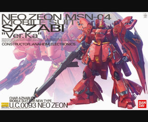 (MG) MSN-04 Sazabi "Ver.Ka" 1/100 Char Aznable's Mobile Suit For New Type - Megazone