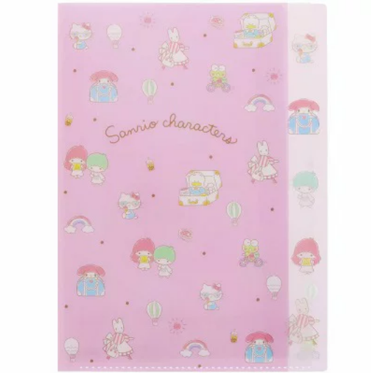Sanrio Characters Index File Folder A4 Pink by Sanrio